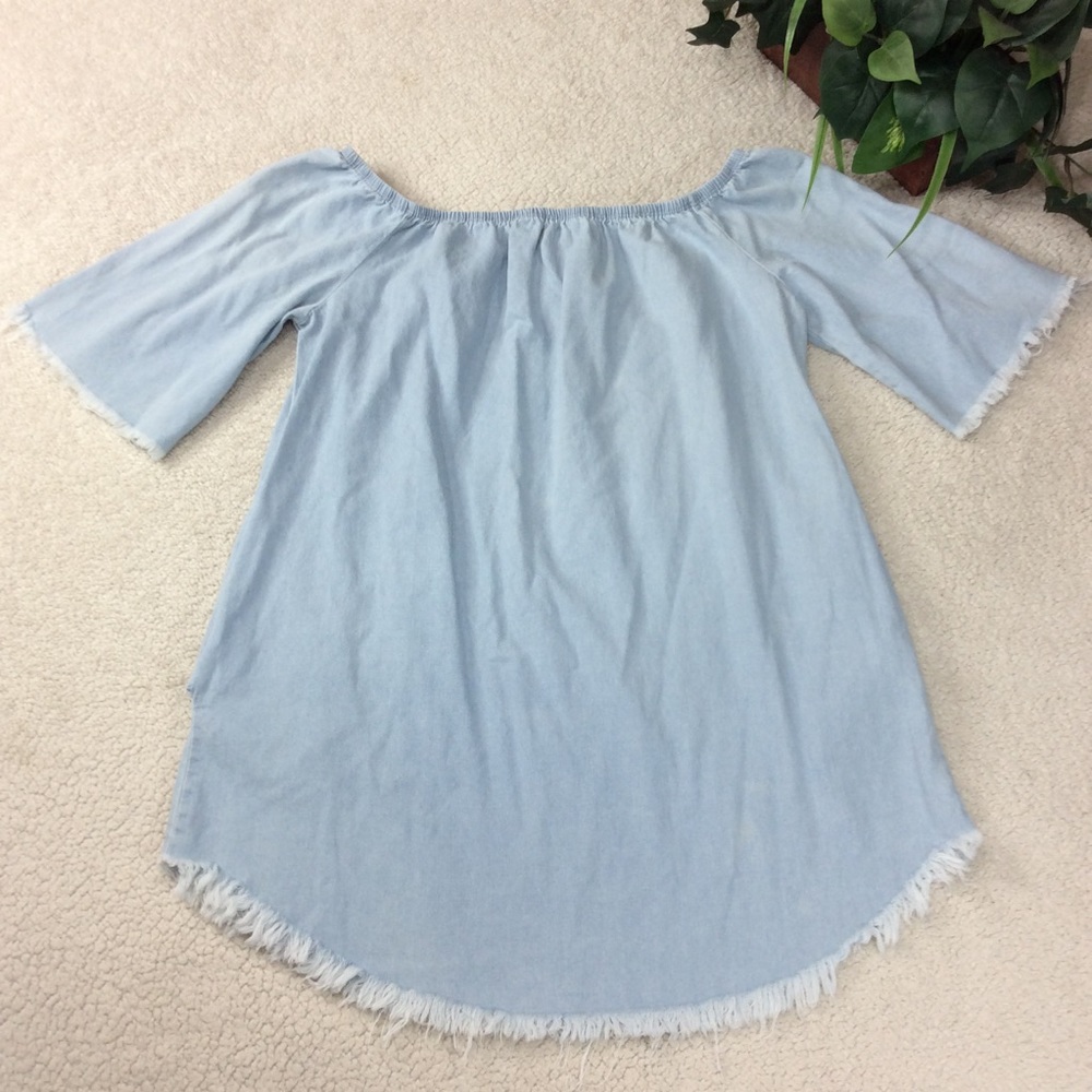 Fashion Nova Denim Top Size L - Picture 4 of 6